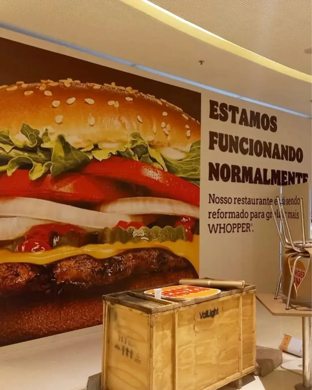 Tapume Burguer King